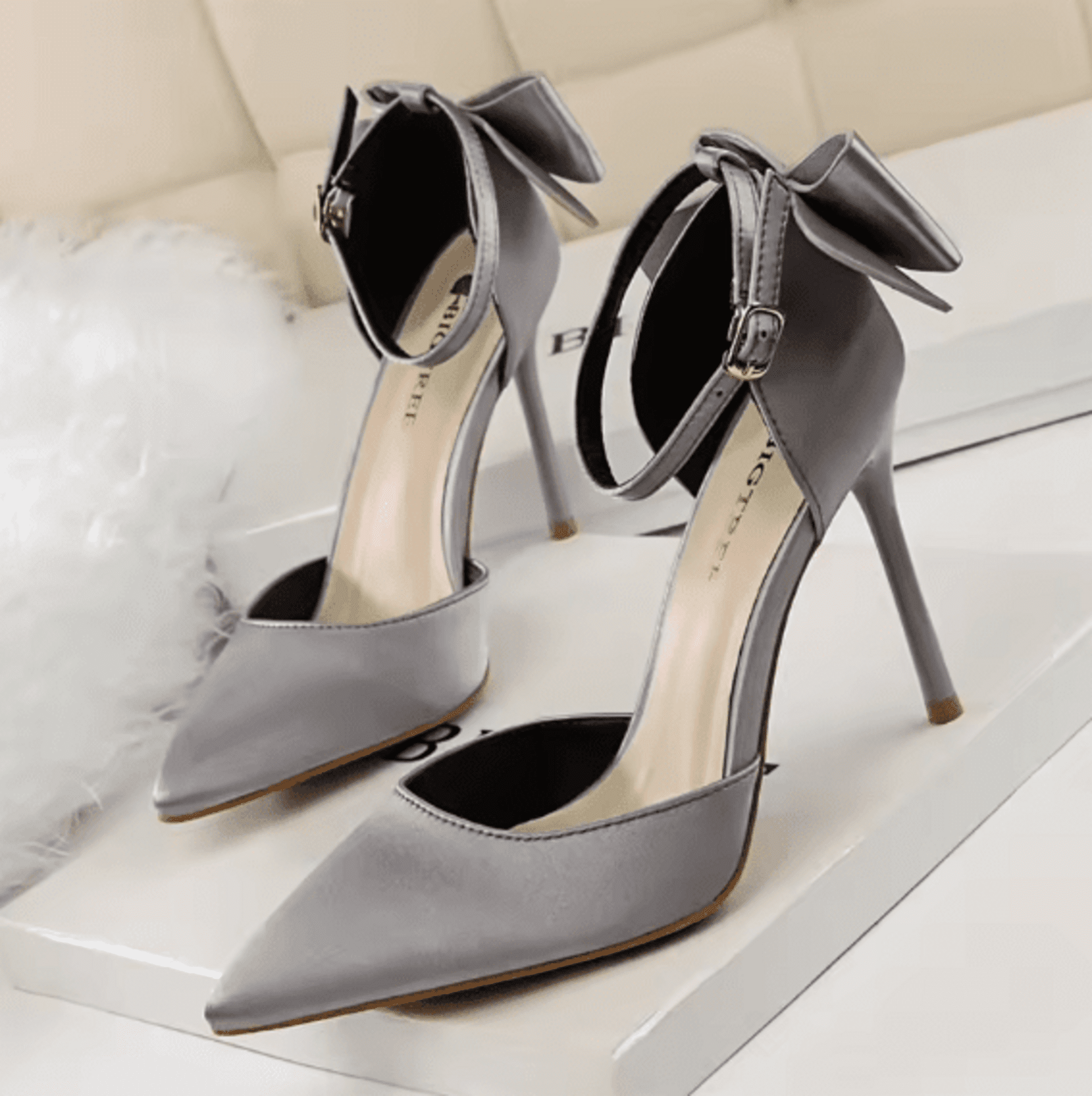 Zapatos De Tacón Dulces Con Lazo - 3
