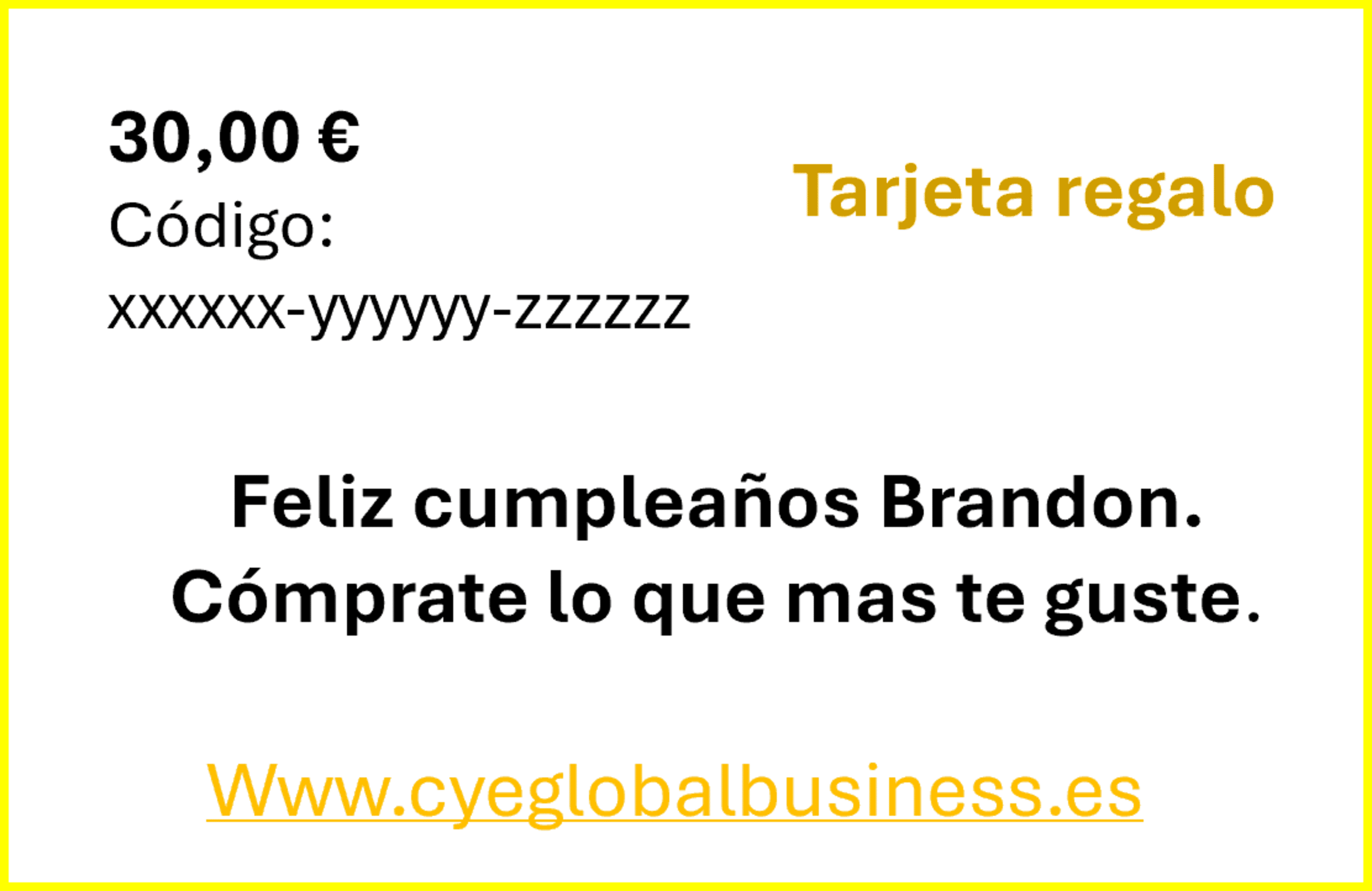 Tarjetas De Regalo C&E - 3