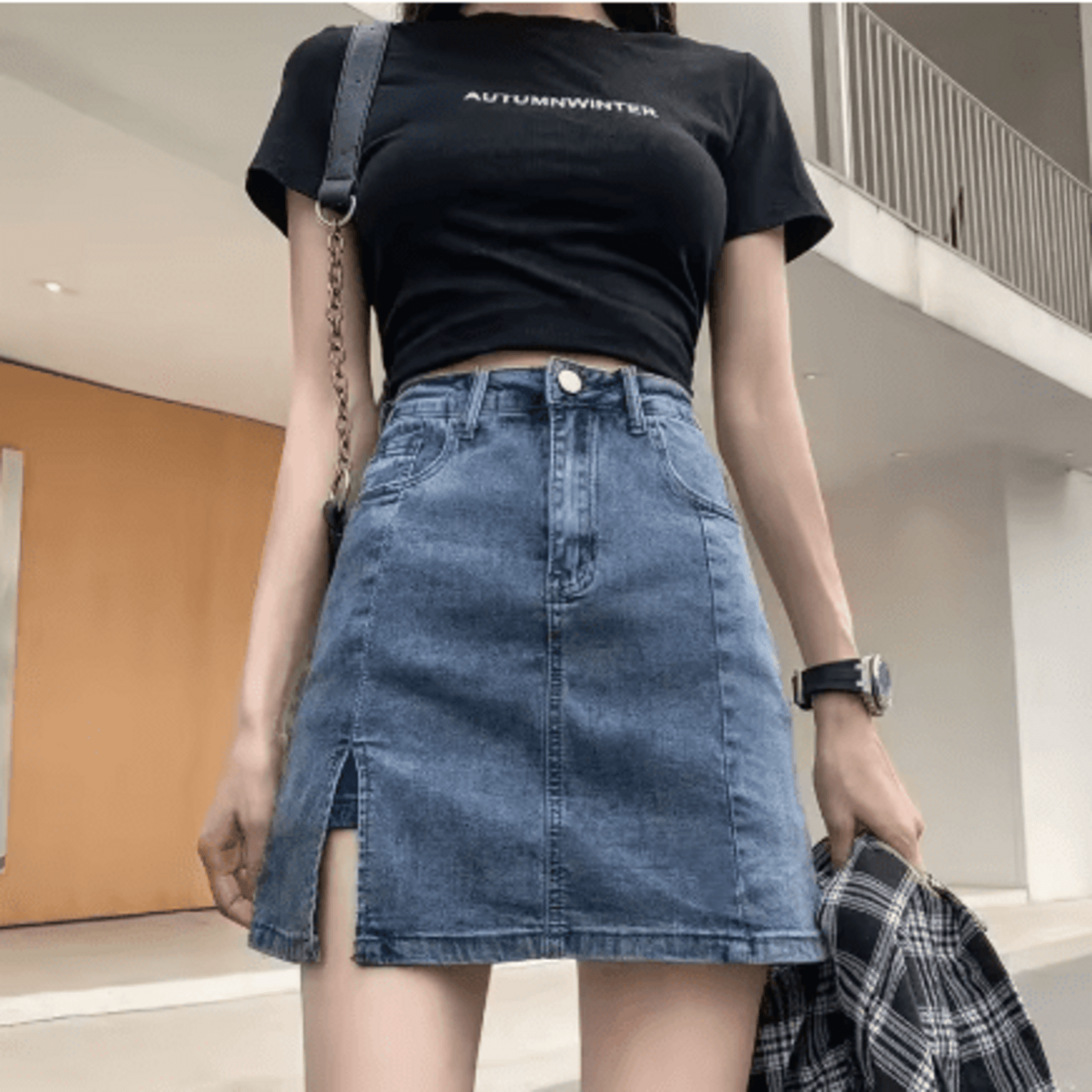 Falda Short Denim Veraniega - 3
