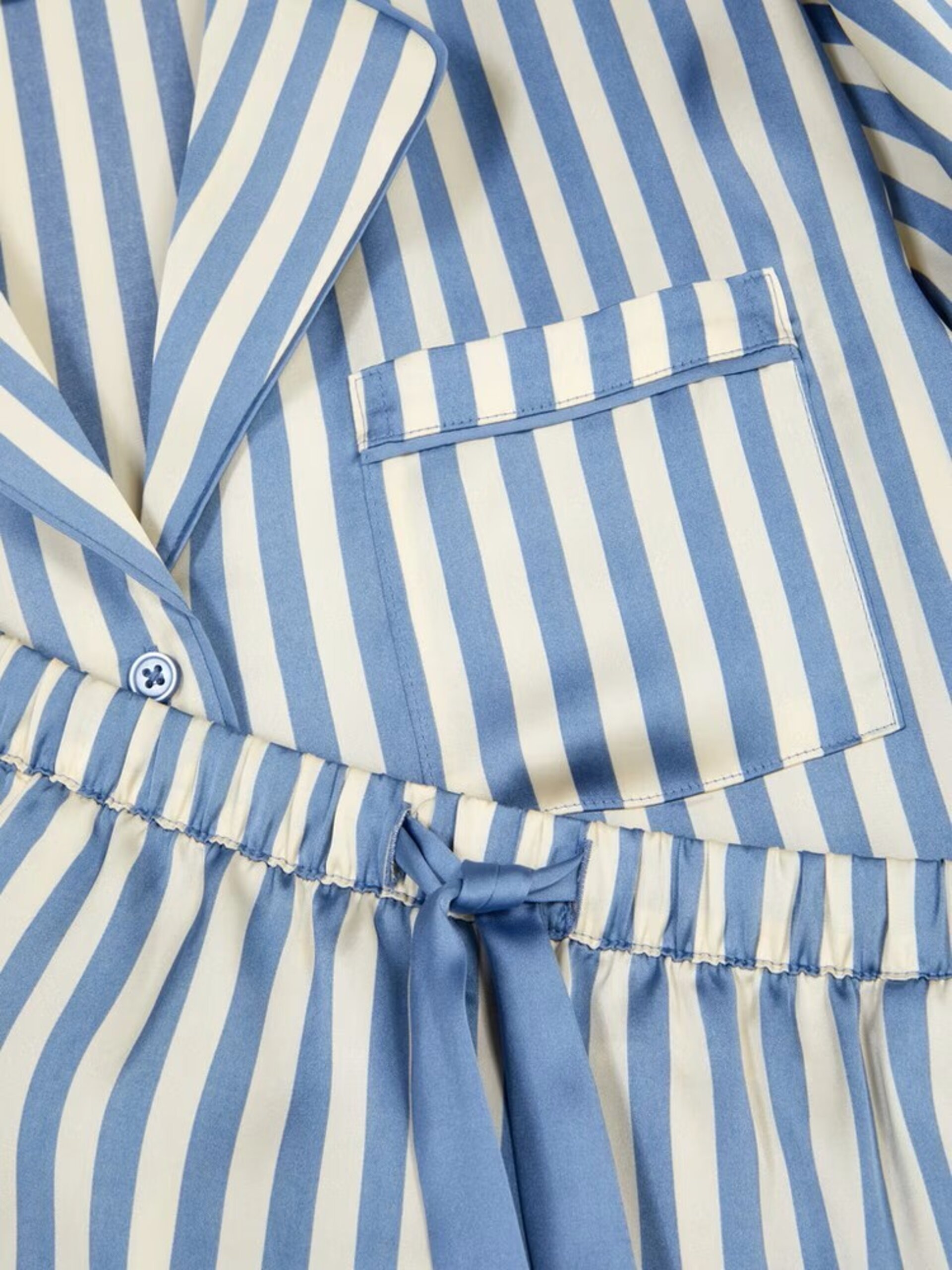 Pijama Con Camisa Y Pantalones Cortos De Satén - 8