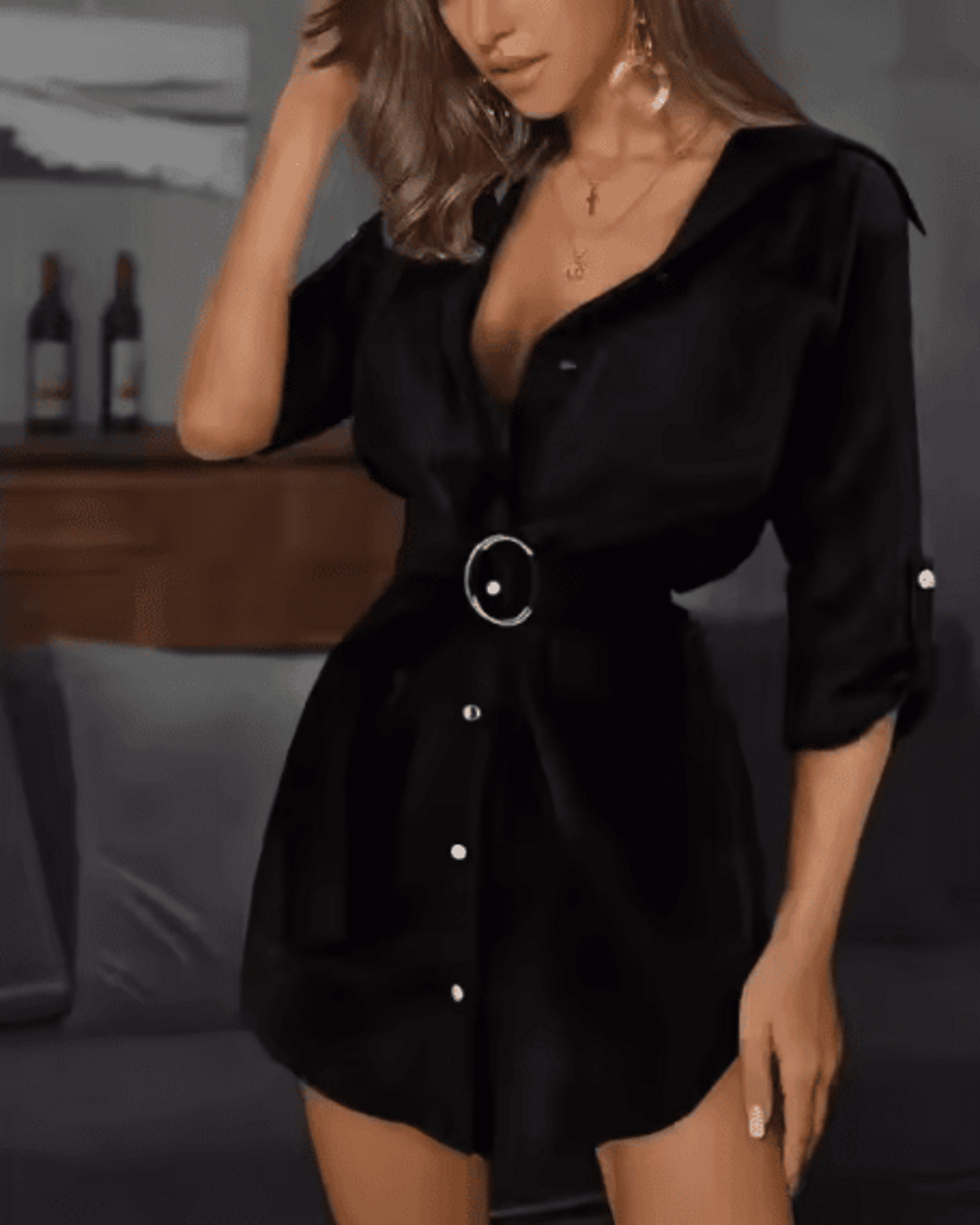Vestido Estilo Cárdigan Con Cordones - 2