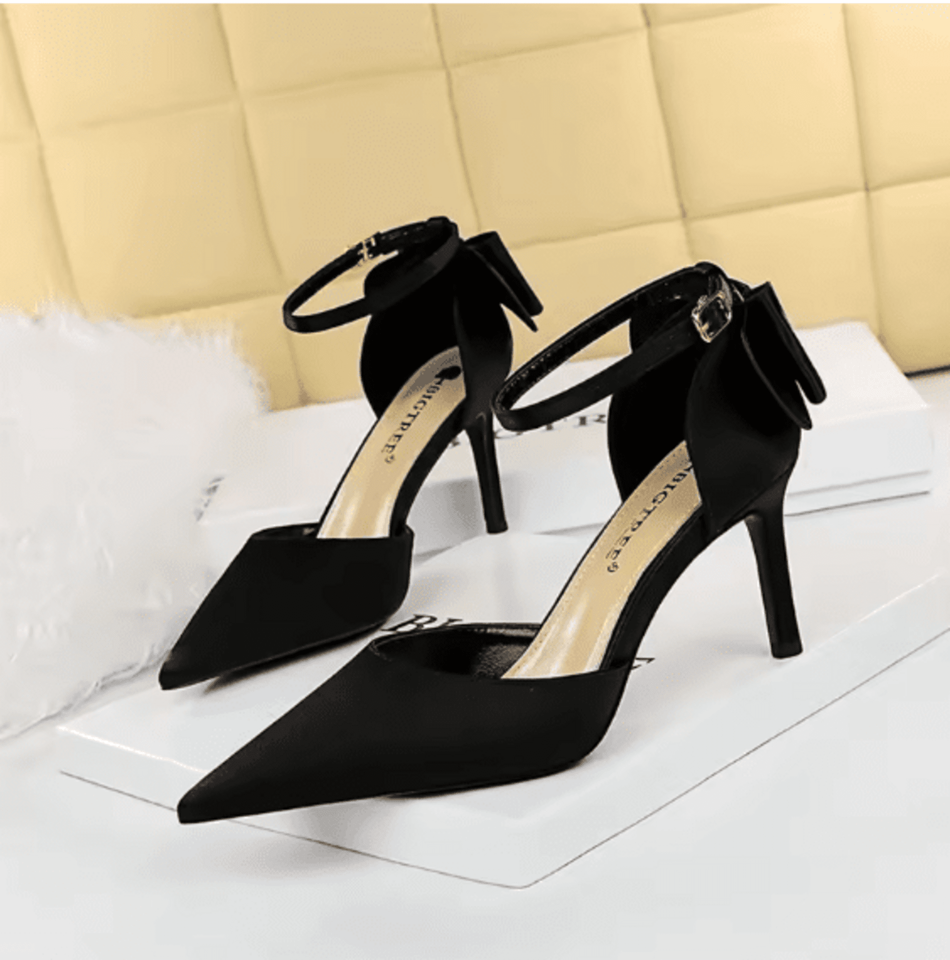 Zapatos De Tacón Dulces Con Lazo - 6