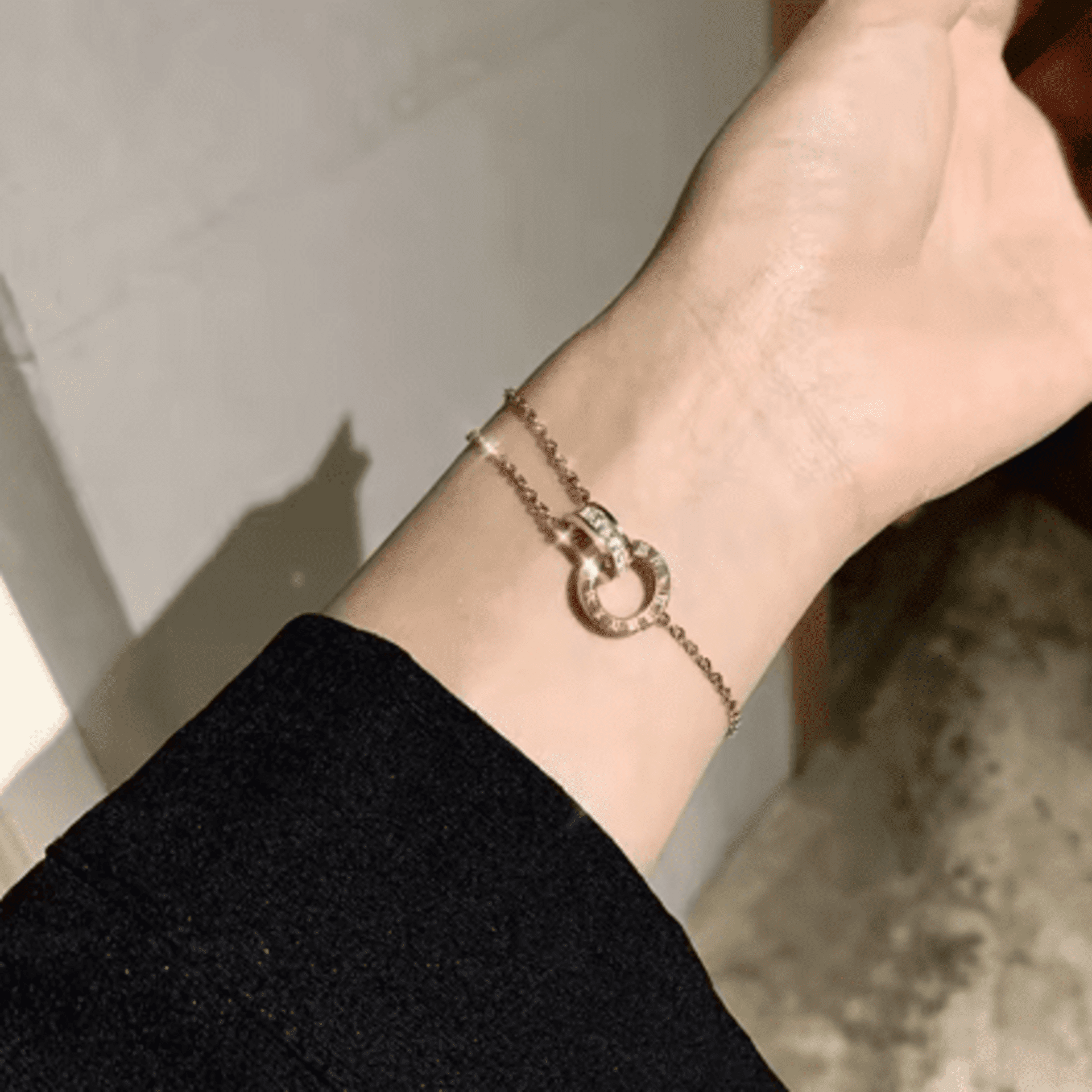 Pulsera De Circón De Acero Inoxidable Chapada En Oro - 4