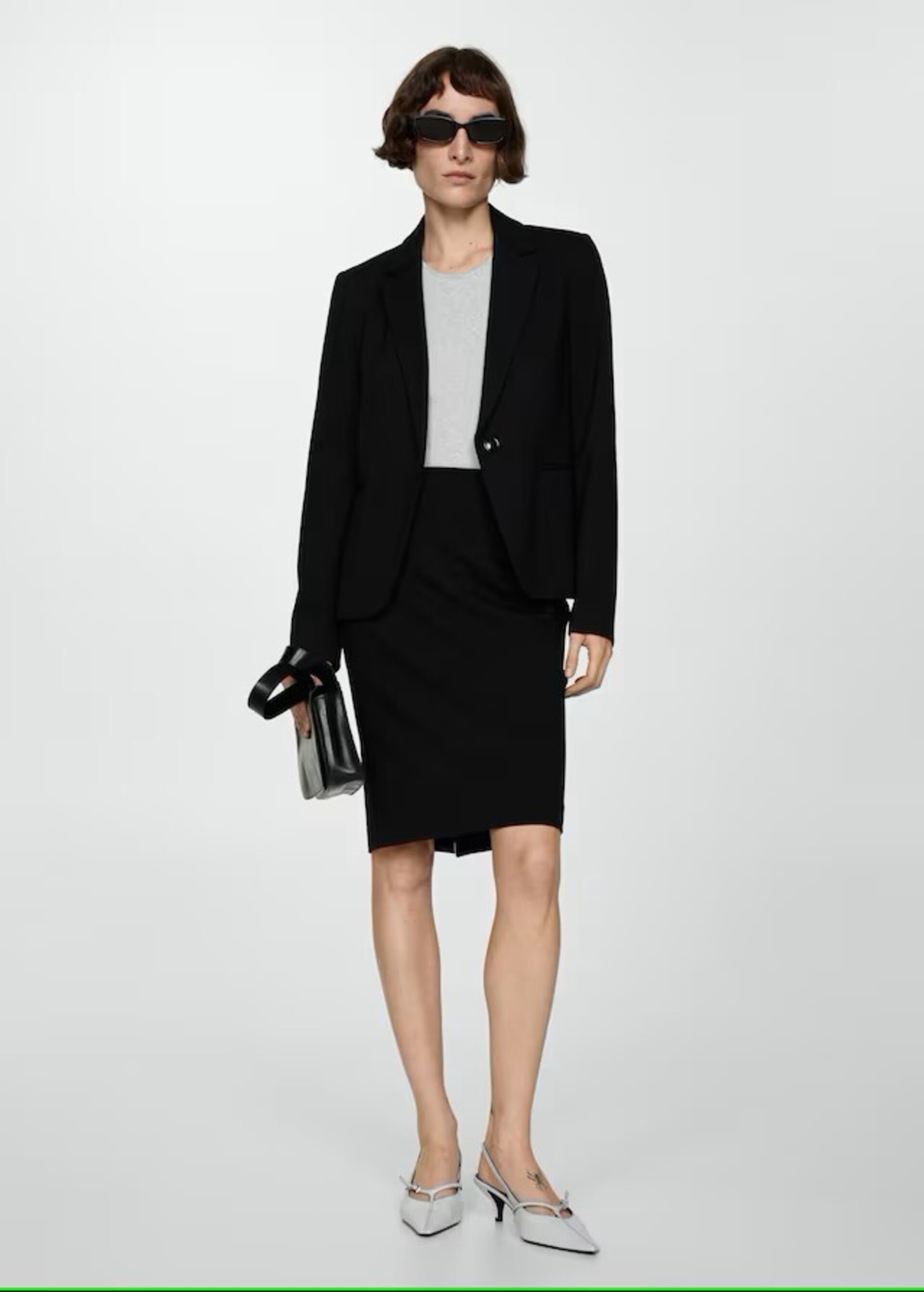 Blazer Entallada Punto Roma - 3