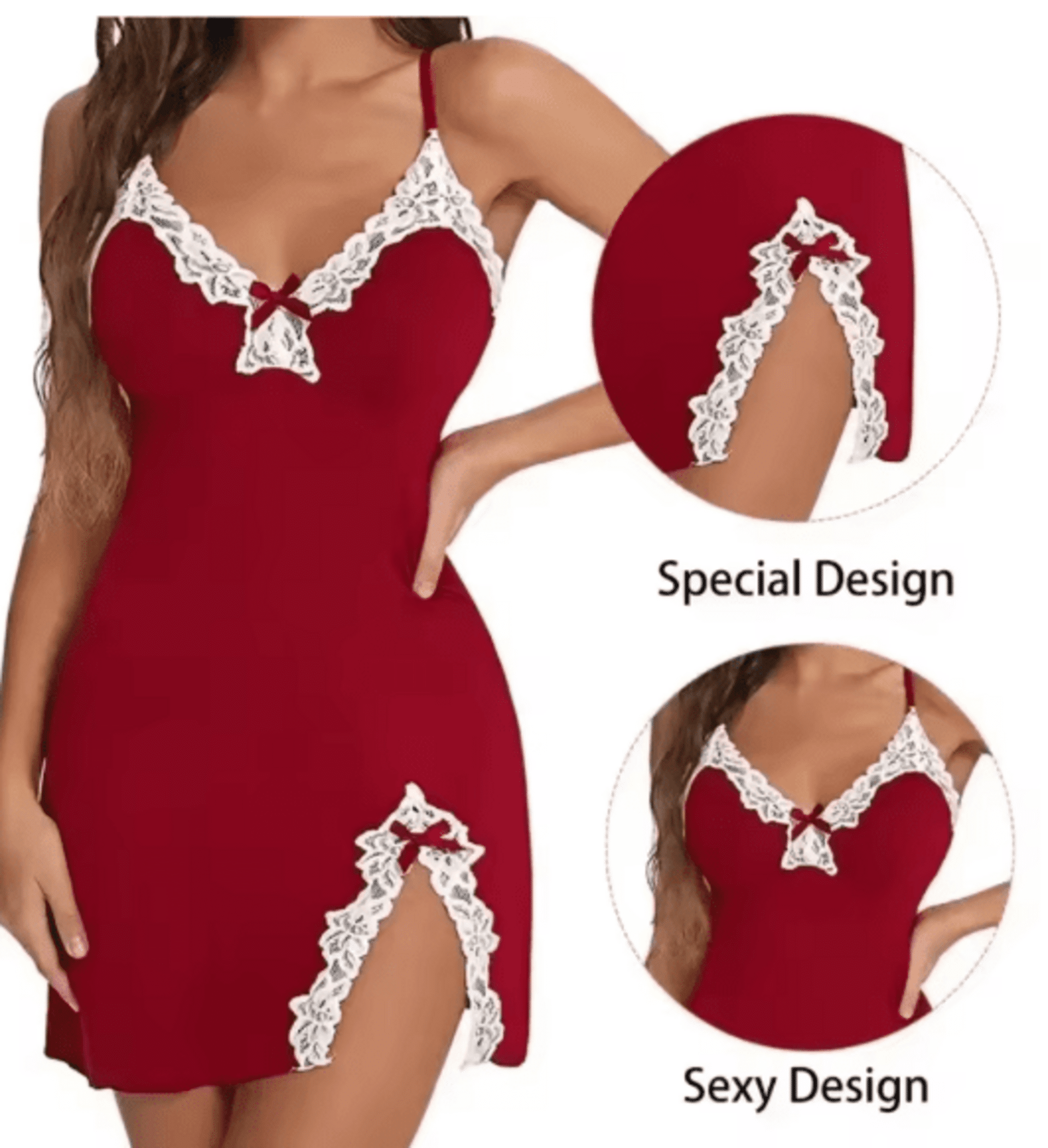 Camisón Con Cuello En V - 8