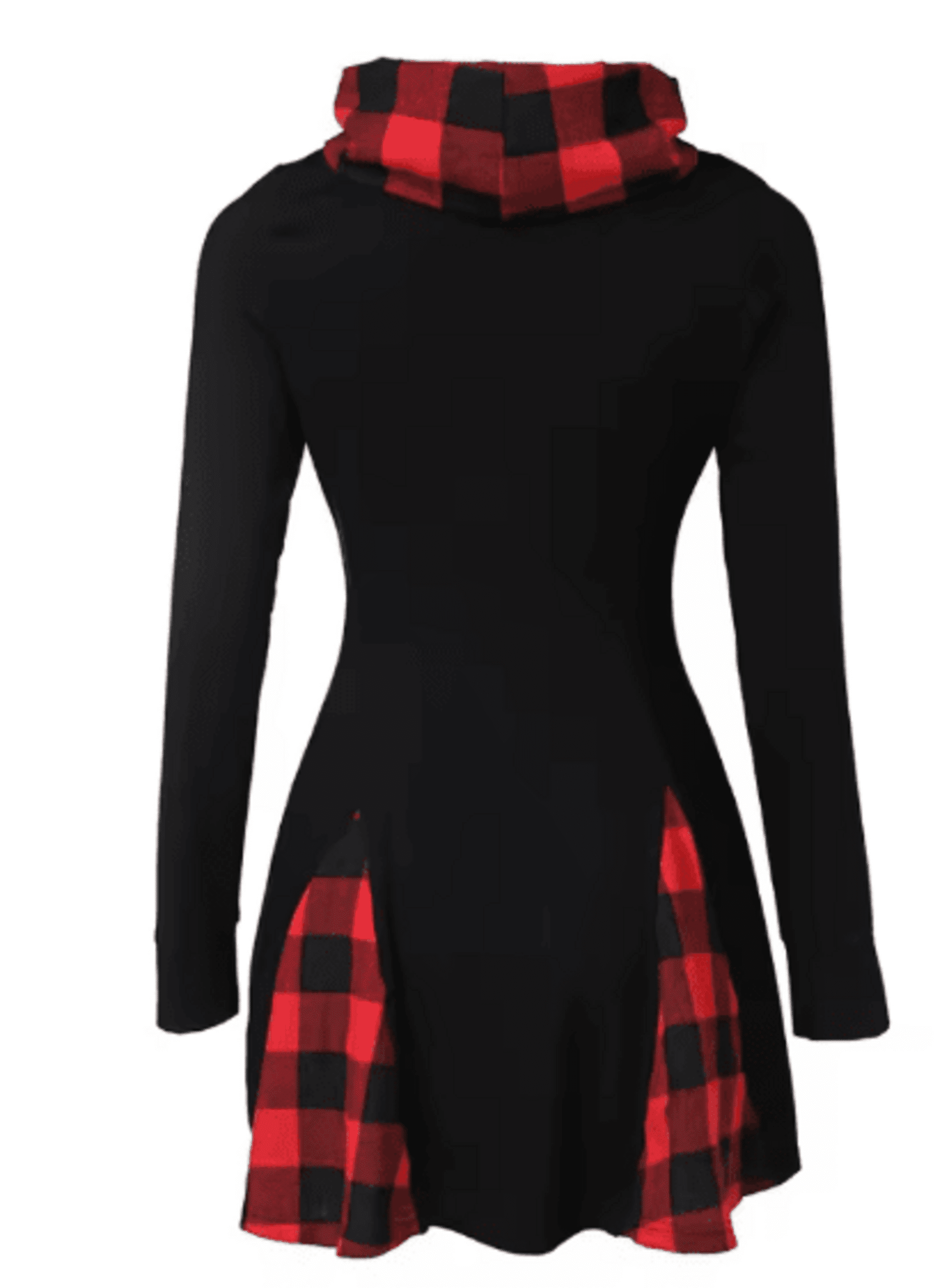 Vestido Casual Cuello De Embudo - 5