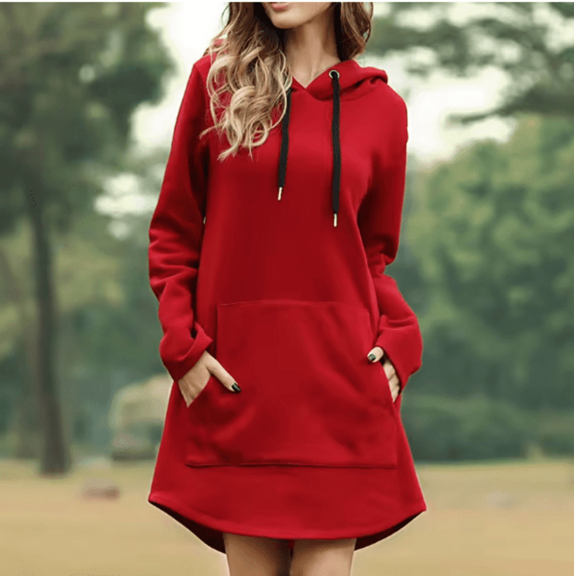 Vestido Estilo Sudaderas Con Capucha - 5