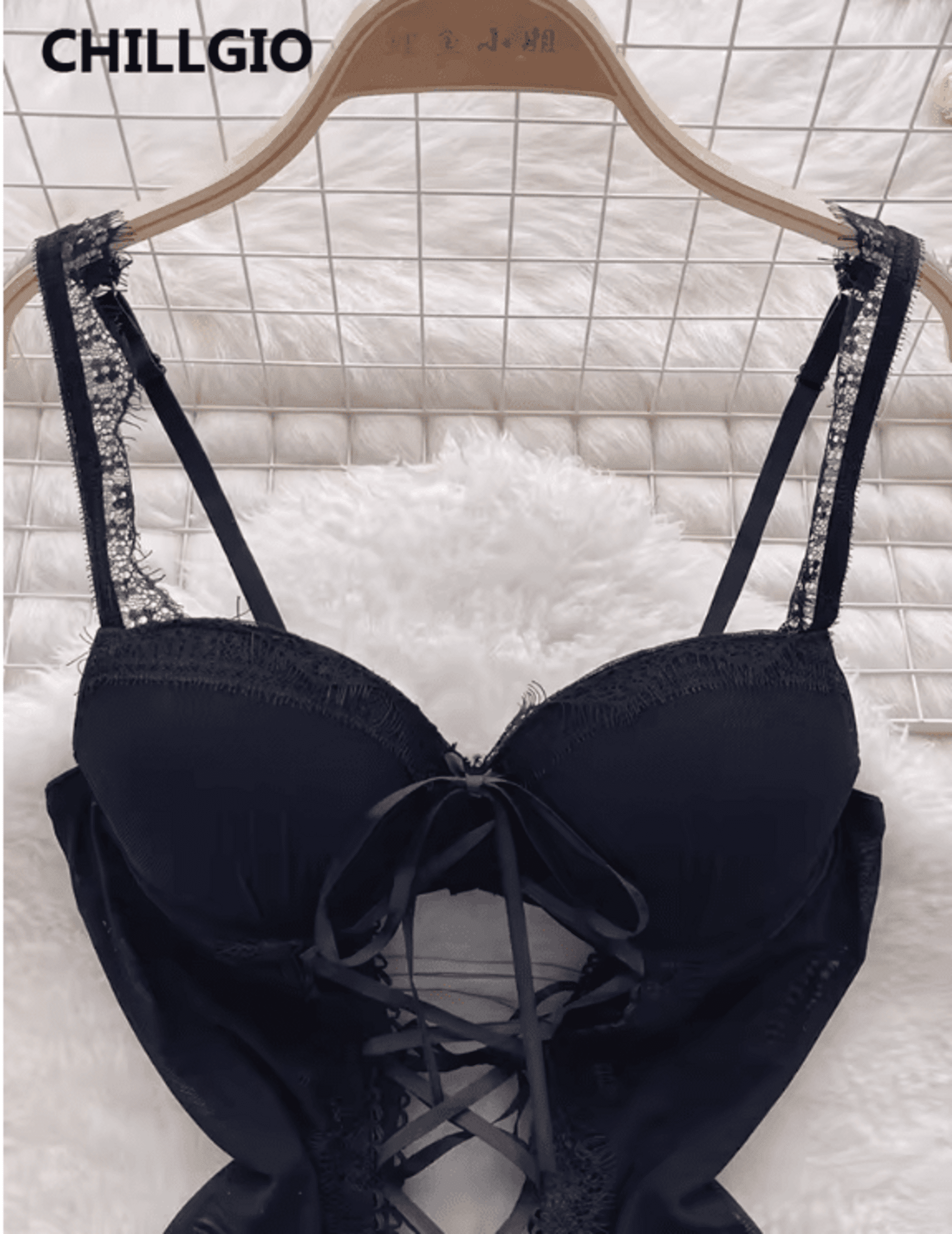 Vestido Sexy De Encaje Con Tirantes Finos - 2