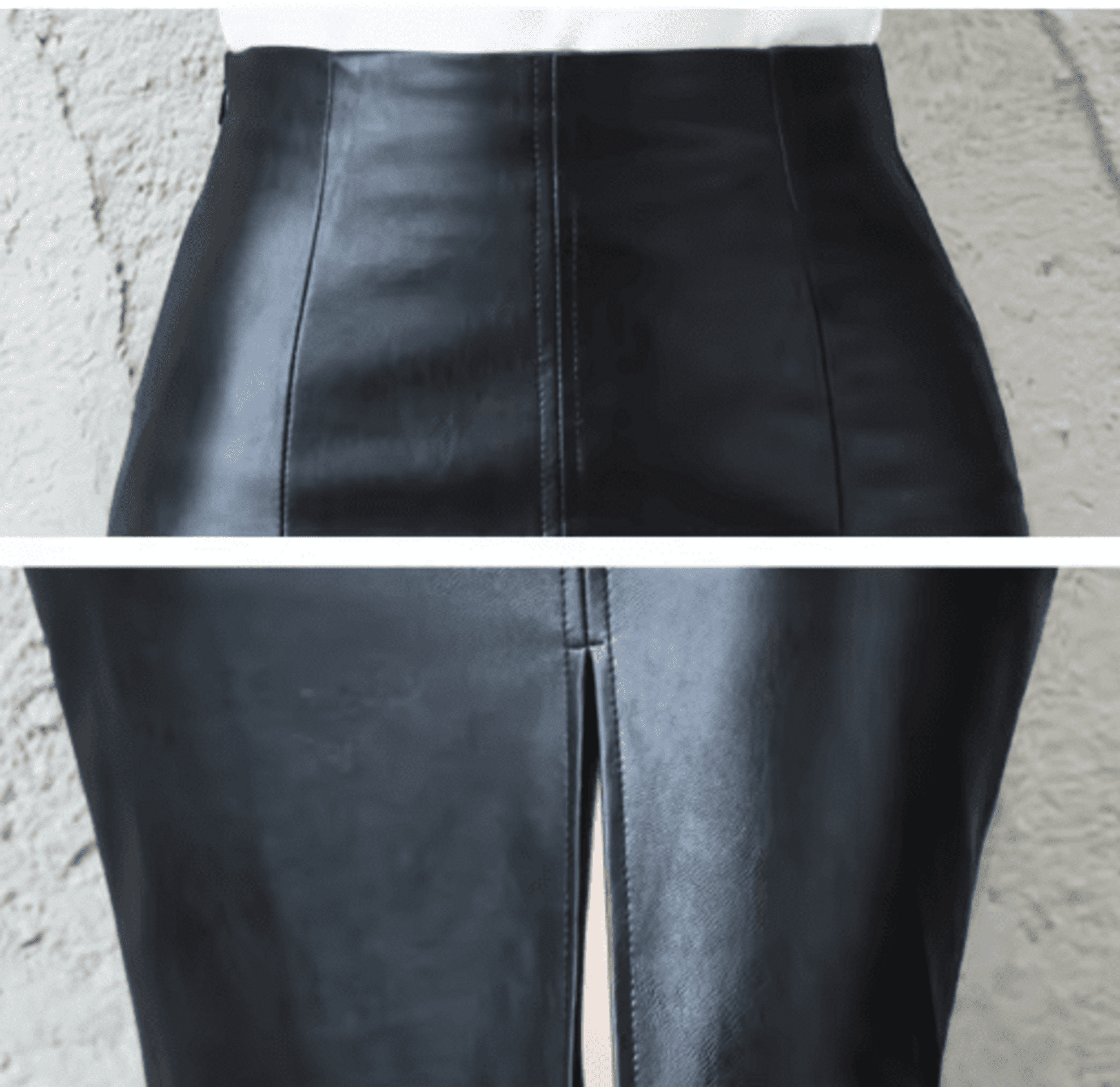Falda Midi De Cuero - 5