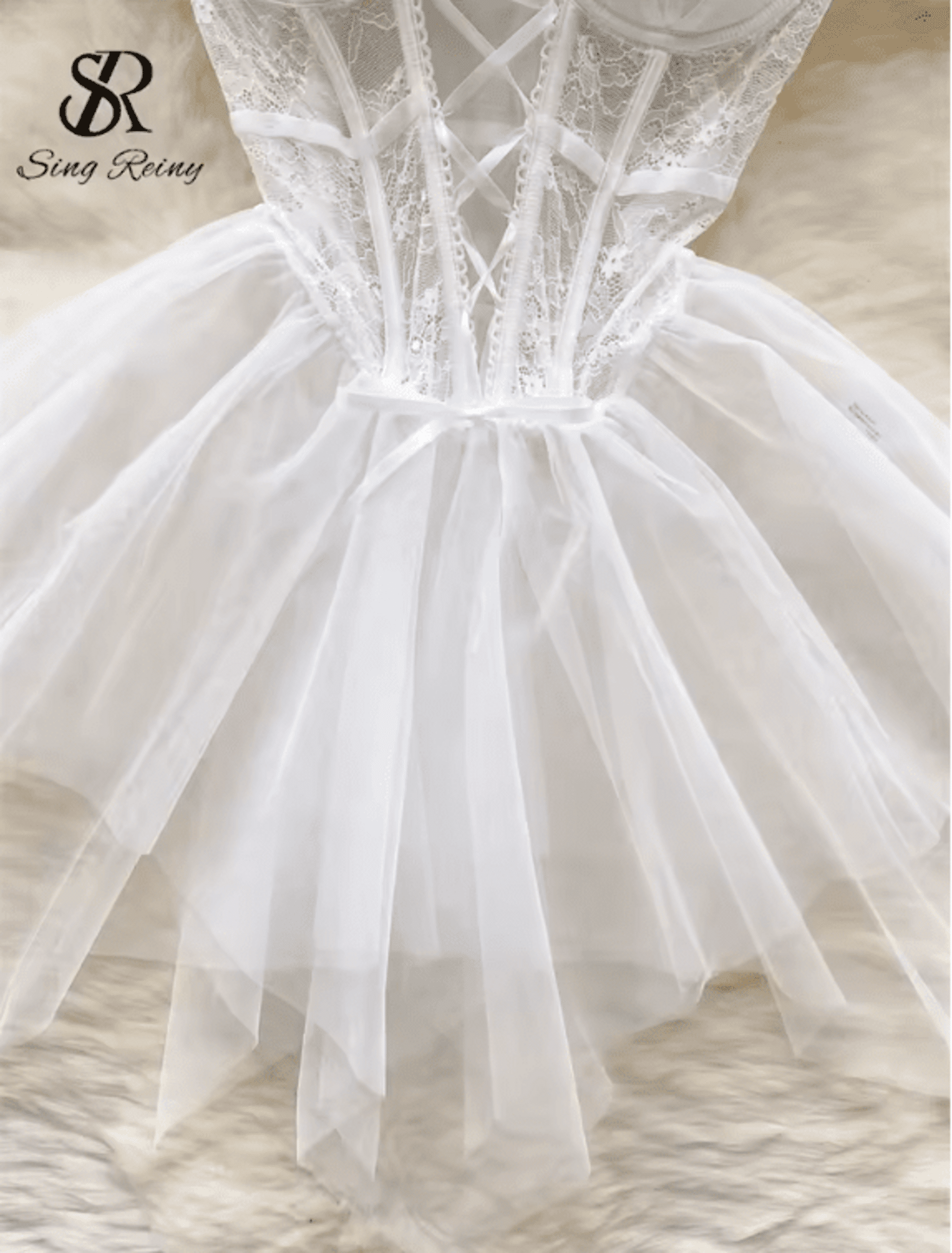 Vestido Encaje Tul - 3