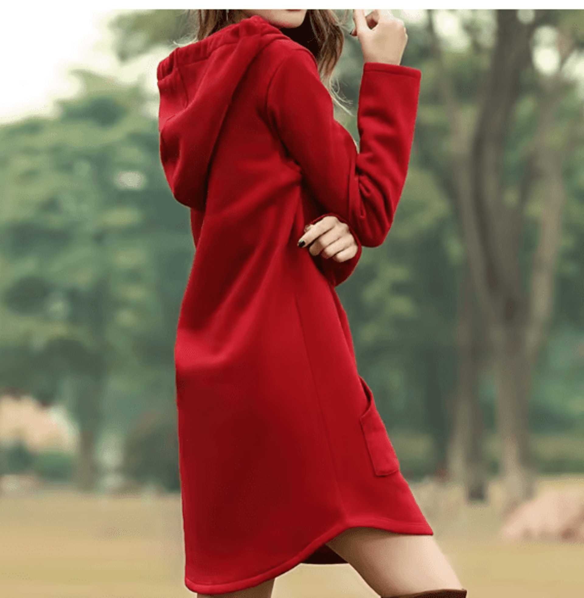 Vestido Estilo Sudaderas Con Capucha - 6