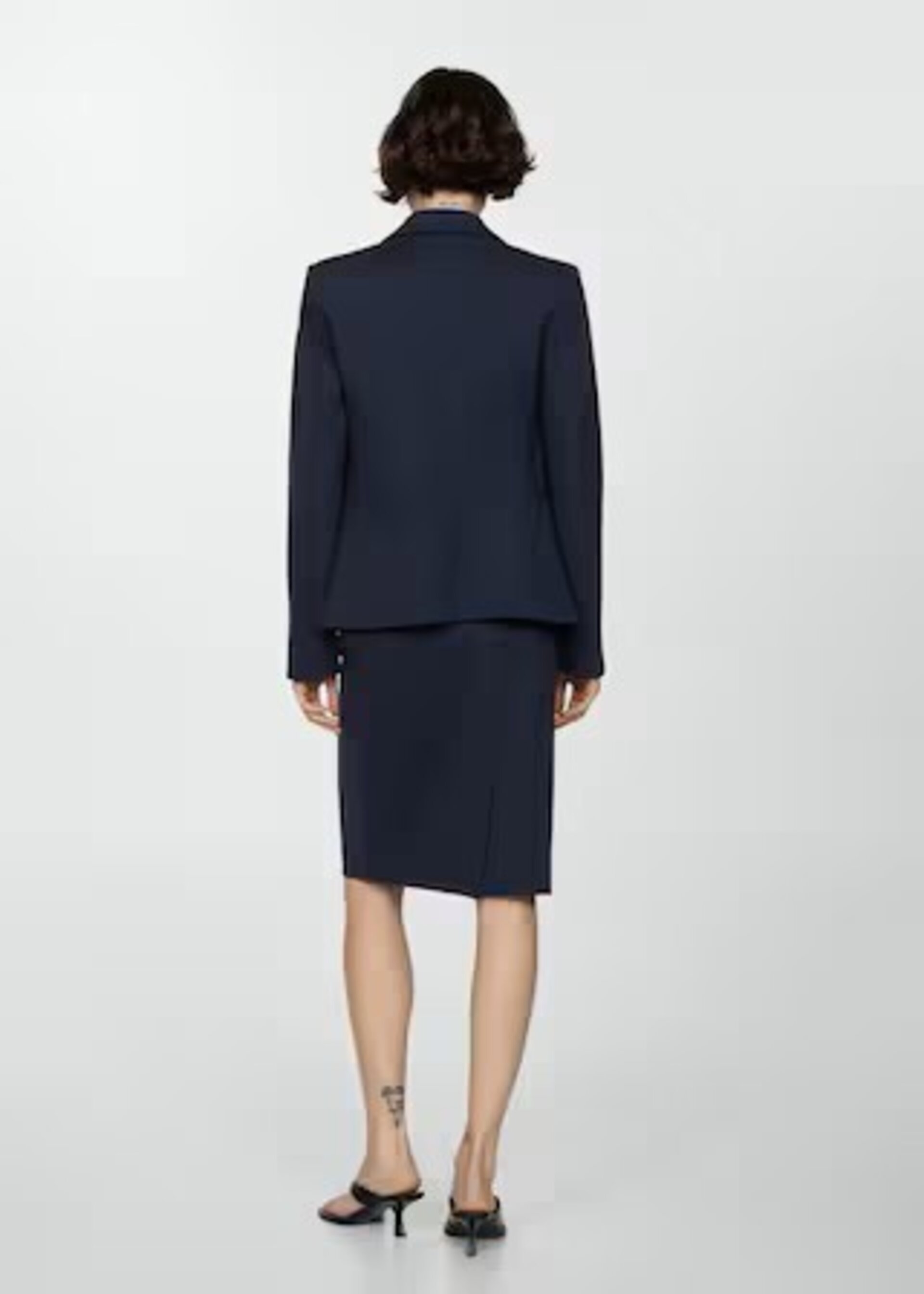 Blazer Entallada Punto Roma - 6