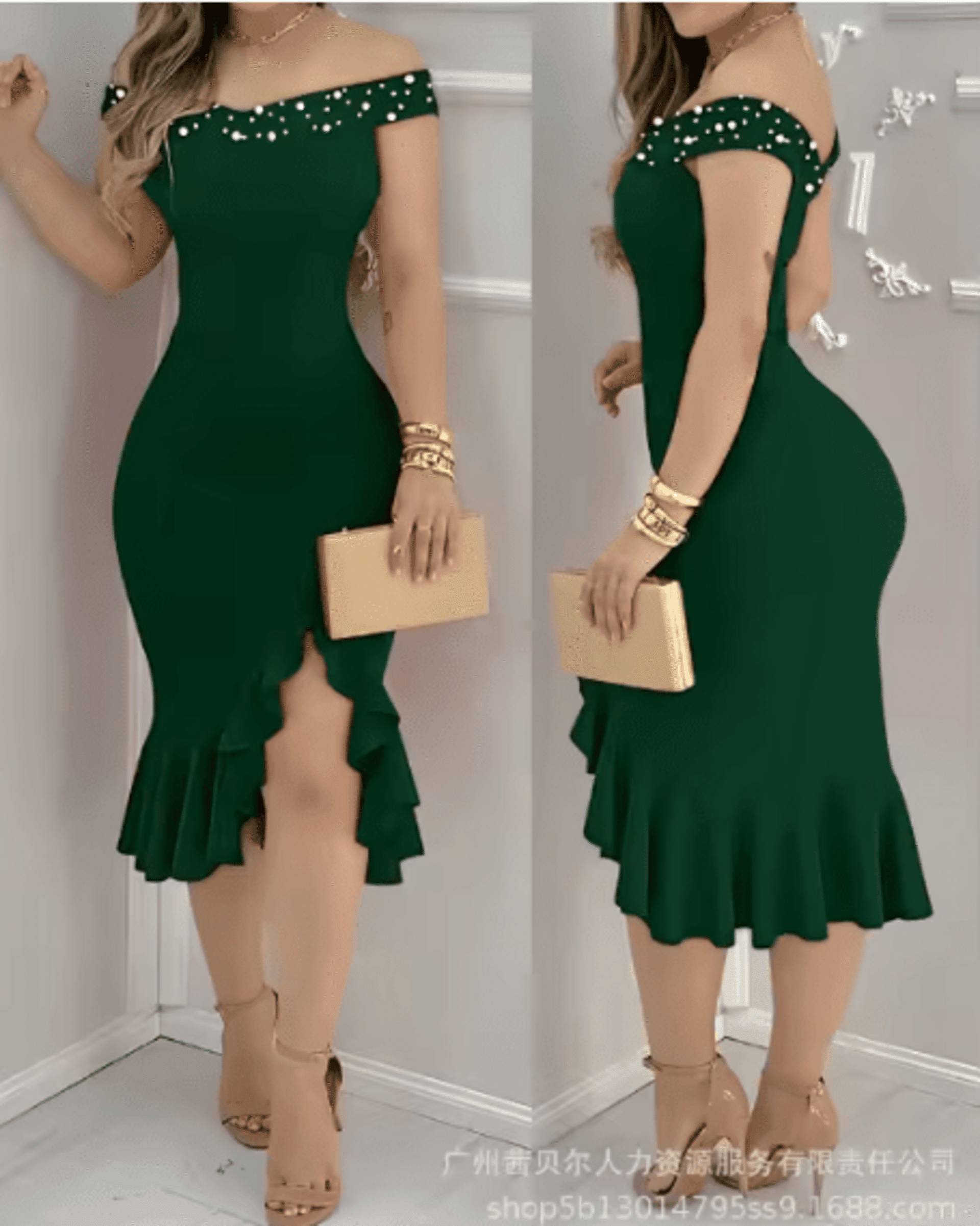 Vestido Fiesta Sin Cuello Princesa - 7