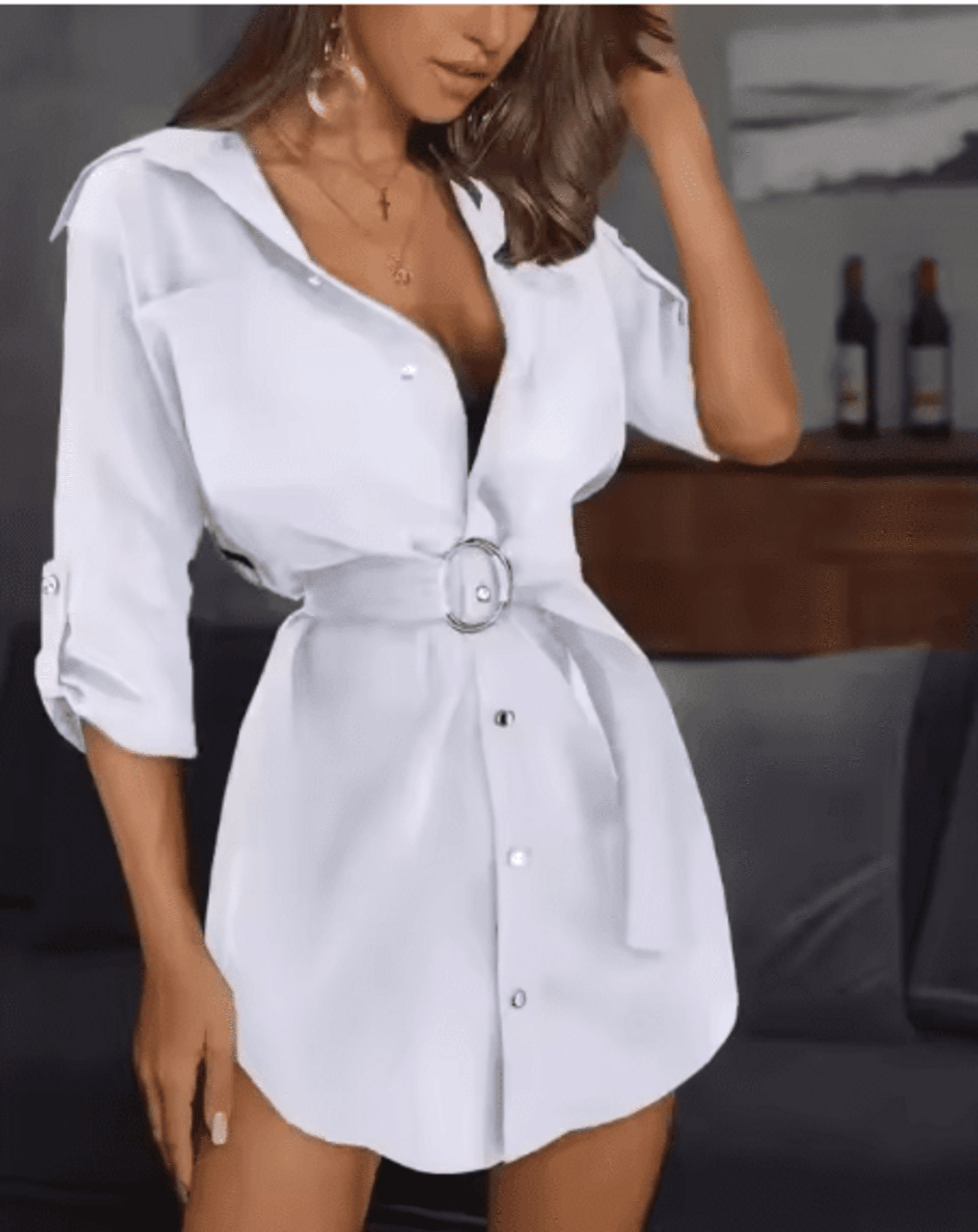 Vestido Estilo Cárdigan Con Cordones - 5