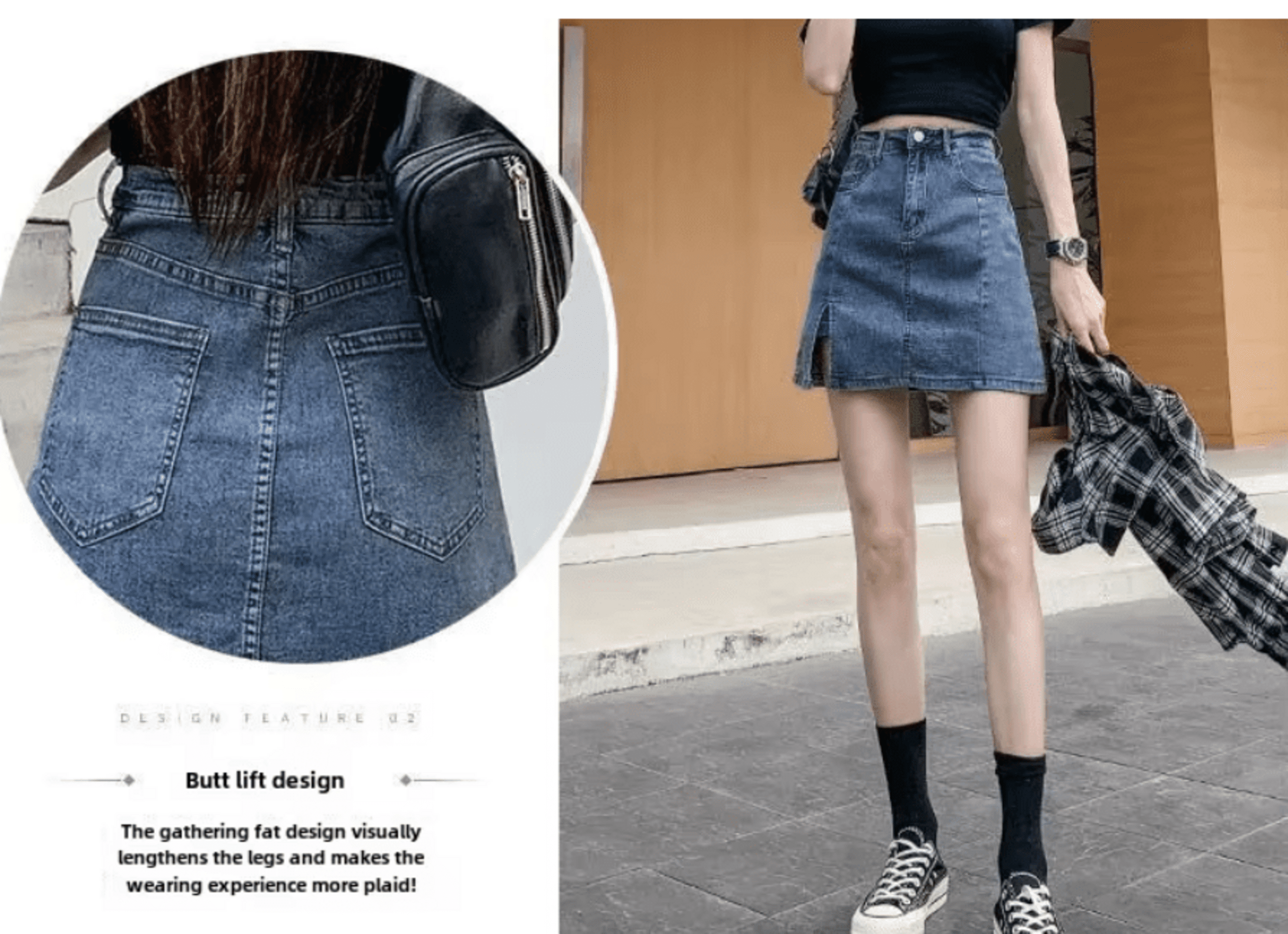 Falda Short Denim Veraniega - 6